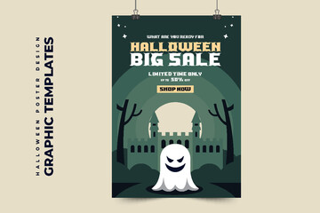 Halloween themed graphic design template easy to customize simple and elegant design