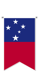 Samoa flag in soccer pennant.