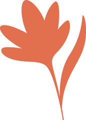 abstract exotic flower sketch