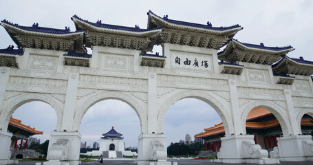 Obraz premium Taipei, Taiwan The front gate of Chiang Kai shek Memorial Hall