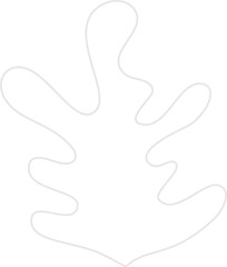 organic plant leaf contour