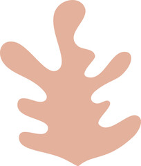 Abstract fauvism silhouette leaves plants shape
