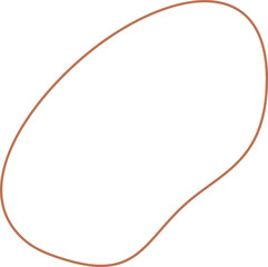 Organic hand drawn circular line shape