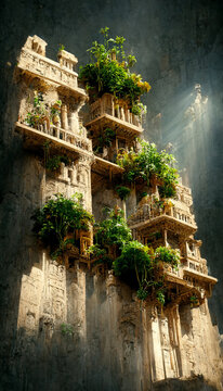 Hanging Gardens Of Babylon Artistic Rendition