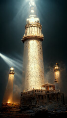 Obraz premium Lighthouse of Alexandria artistic rendition