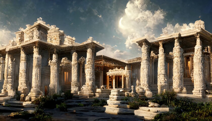 Obraz premium Temple of Artemis at Ephesus artistic rendition