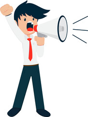 Fototapeta premium Salary Man Business Isolated Person People Cartoon Character Flat illustration Png #10