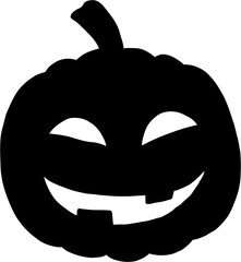 simplicity halloween pumpkin freehand drawing flat design