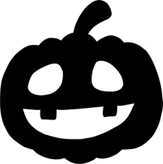 simplicity halloween pumpkin freehand drawing flat design