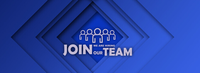 we are hiring sign on white background	