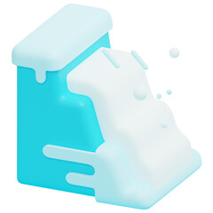avalanche 3d render icon illustration