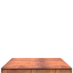 Wood board 3d render isolated