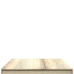 Wood board 3d render isolated