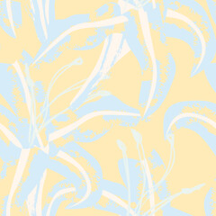 Floral Brush strokes Seamless Pattern Design