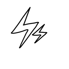Doodle lightning icon