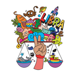 libra doodle is suitable for your friend's birthday gift