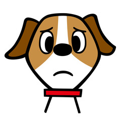 ジャックラッセルテリア犬　困り顔