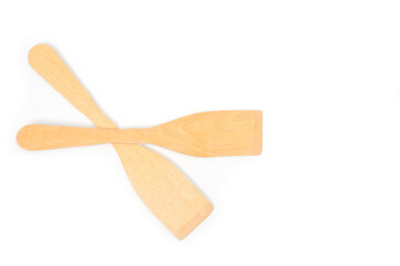 Wooden spatulas for comfortable turning food while cooking.