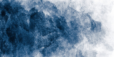 Abstract blue and white paint background with brush stroke and grunge texture vintage style in concept winter, ocean, sky.