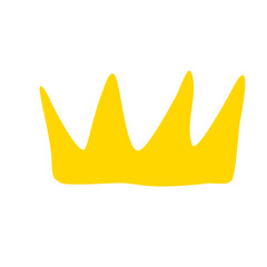 crown king icon hand drawn