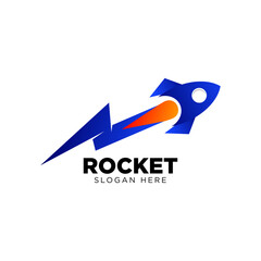 rocket logo template. rocket icon. rocket illustration vector