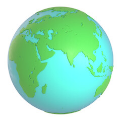 Cartoon planet Earth 3d. Earth day or environment conservation concept. Save green planet concept
