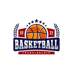 Basketball vector logo illustration template