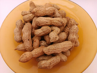 A few nuts on a plate