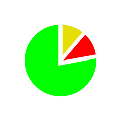 Pie chard icon vector
