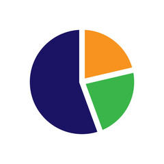 Pie chard icon vector