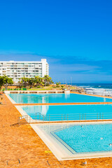 View of Pavilion Public Swimming Pool on Sea Point promenade in Cape Town