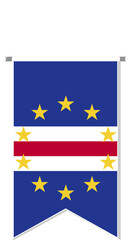 Cape Verde flag in soccer pennant.