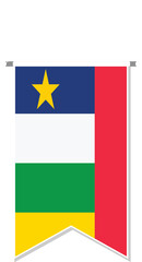 Central African flag in soccer pennant.