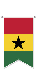 Ghana flag in soccer pennant.