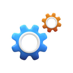 3D RENDERING SEO ICON - GEAR SETTING