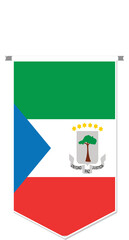 Equatorial Guinea flag in soccer pennant, various shape.