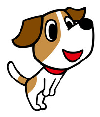 ジャックラッセルテリア犬　お辞儀挨拶ポーズ