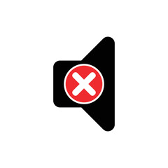 Fototapeta premium Speaker sound mute icon symbol illustration