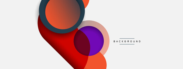 Creative geometric wallpaper. Minimal abstract background. Circles composition vector illustration for wallpaper banner background or landing page