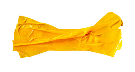 abstract yellow duct tape isolated background