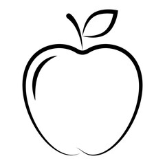 Apple icon, vector isolated illustration.