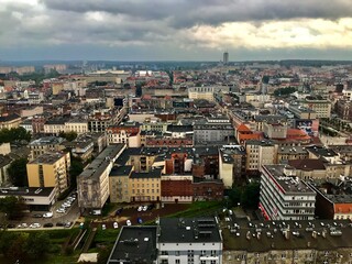 Obraz premium Kattowitz / Katowice von oben