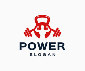 Fitness Logo Design. Gym Logo Design Template. Barbell Icon Vector 