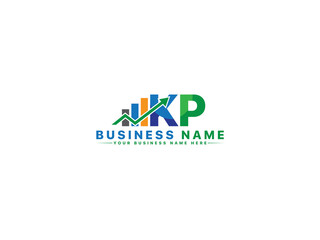 Premium Financial KP Logo Image, Unique Kp pk Logo Letter Vector Colorful Icon Design For Bank Agent