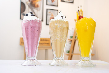 Smoothies de diferentes sabores