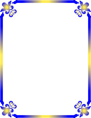 blue and yellow frame