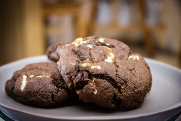 Galletas de chocolate, close up