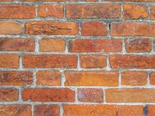 Fragment of a 19th century brick wall
