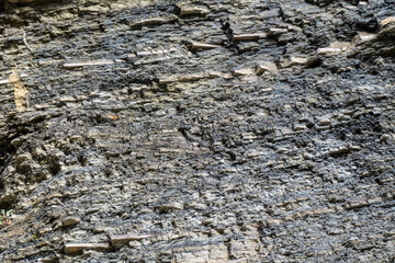 Rocky banks of the river as a pattern, texture, background