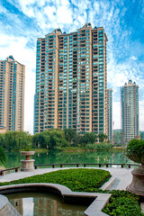 China's high-grade residential community, modern high-rise residential buildings.